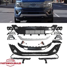 For Ford Expedition 18-21 Front Bumper Cover Lower Grille W/Radar Hole Fog Light