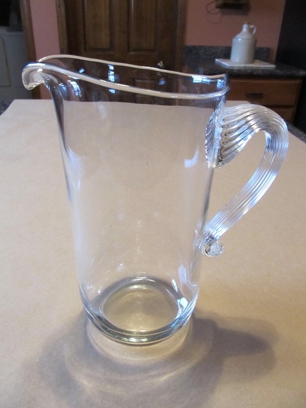1980'S LEAD GLASS CRYSTAL WATER PITCHER – 48 OUNCES