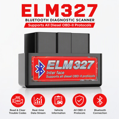 ELM327 Torque_Pro Bluetooth OBD2 Scanner Vehicle Data Monitor 2026 1PC