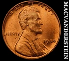 1944 Lincoln Wheat Cent - Choice Gem Brilliant Unc  No Reserve  #K870