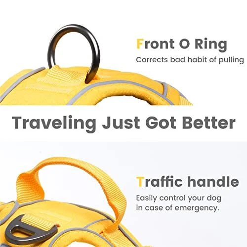 Dog Harness for S (Bigger than Normal (Chest: 17"-22'' )) Pineapple Yellow Dog Harness for S (Bigger than Normal (Chest: 17"-22'' )) Pineapple Yellow