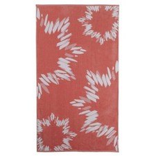 SFERRA Beach Towel Salmon White Sparkler Orange 40 x 70 New 100 Cotton Portugal