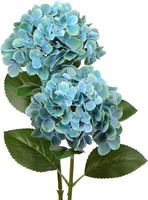 KüNstliche Hortensien Blumen Real-Touch Hydrangea Kunstzweige Deko 2 Stk. Cadet