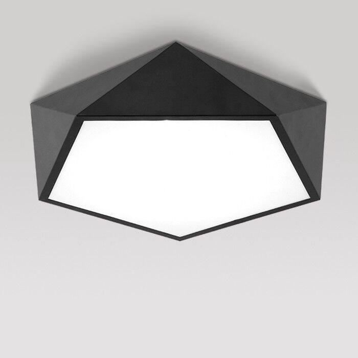 LAMPARA LOFT PRISMAS NEGRA (52cm) - LED 24w - BLANCO NATURAL