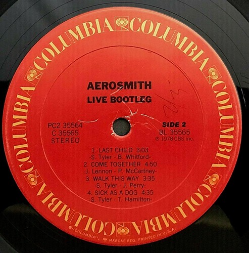 AEROSMITH "Live! Bootleg" 2 x Vinyl LP - 1978 Columbia PC2 35564 - VG+ - Picture 6 of 8