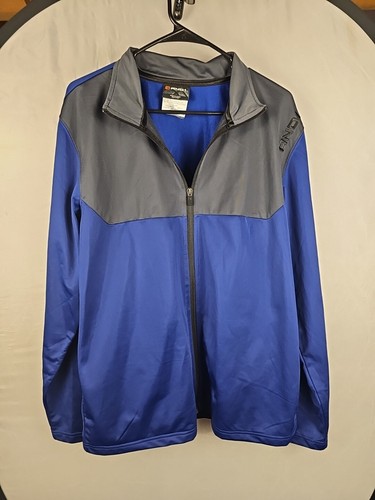 AND 1 Herren blau-grau durchgehender Reißverschluss Colorblock Sportjacke LARGE - Bild 1 von 4