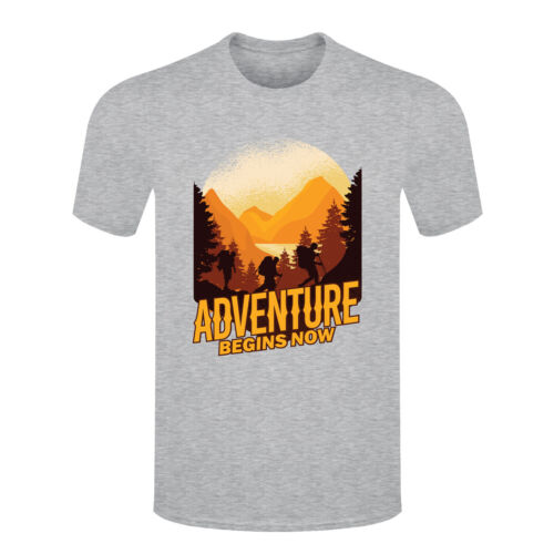 Mountains Hiking , Adventure on Mountain ,Adventure begins camping Men's T-shirt - Picture 10 of 14