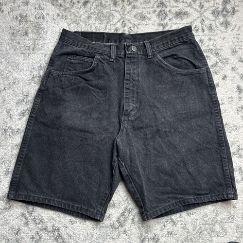 Wrangler Jean Shorts Mens 30x9 Denim Black 100% Cotton USA Made 60601CB