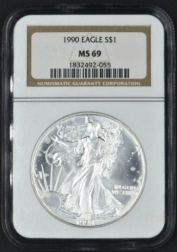 1990 American Silver Eagle NGC MS69