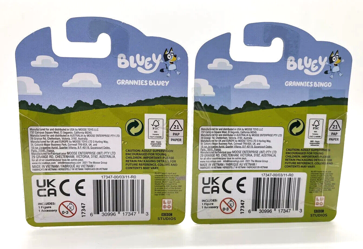 Bluey Grannies Janet and Rita Set Bingo Bluey Figure Story Starter
