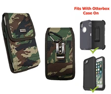 Cellphone Camouflage Clip Holster Pouch Rugged Canvas Cover For Otterbox Case on