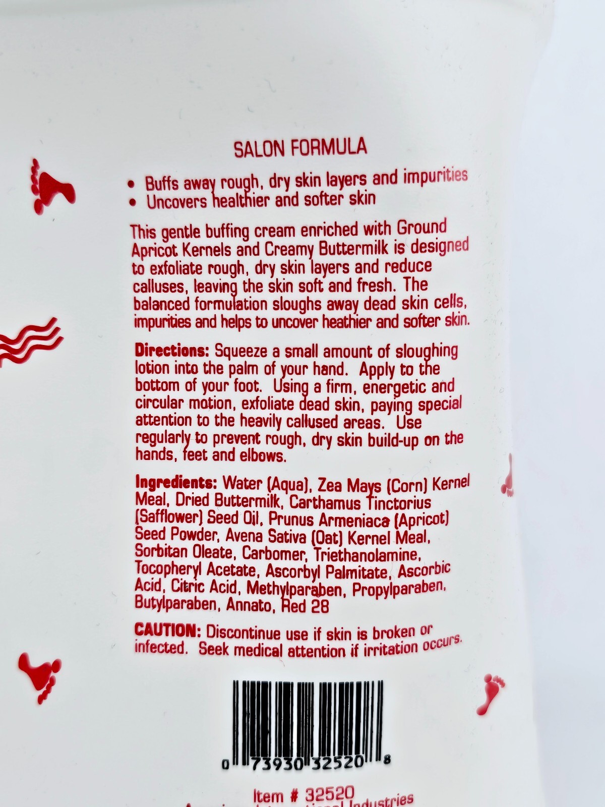 Supernail Foot Spa Gentle Sloughing Lotion Apricot Buttermilk Exfoliate 1 Gallon