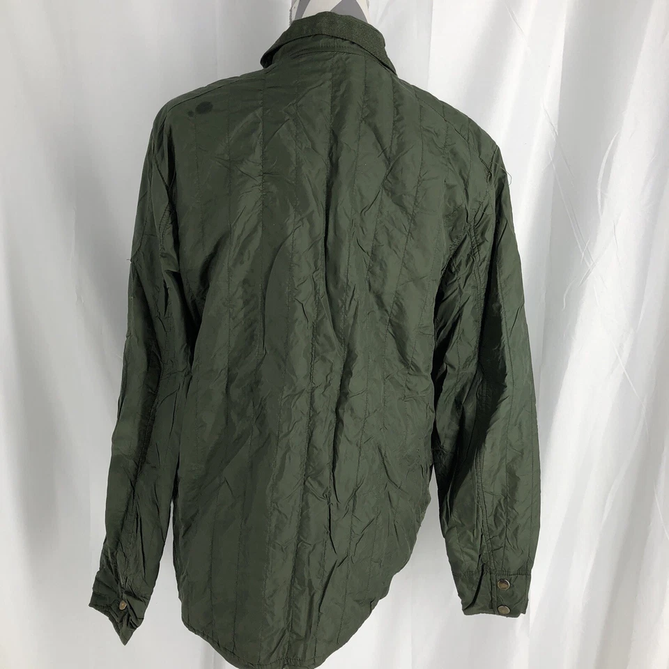 Chaqueta bomber verde de tela estándar para mujer mediana Foto 4 de 4