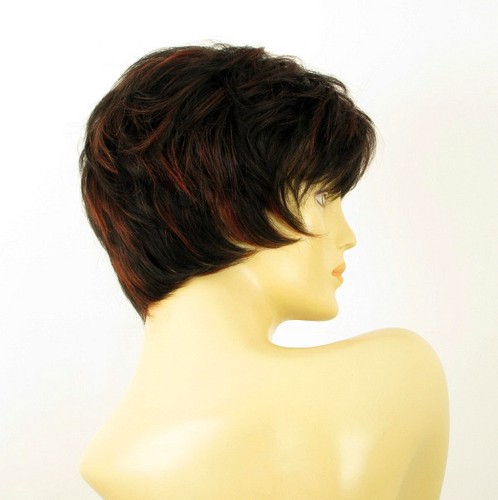 wig for women 100% natural hair black and red wick ref ESTELLE 1b410 PERUK - Picture 7 of 8