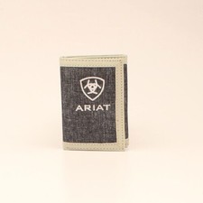 Ariat Mens Trifold Cotton Credit Card Slots Logo A3542405