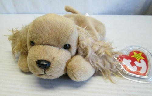 TY BEANIE BABY "SPUNKY THE COCKER SPANIEL" 1-14-97 ERRORI  - Foto 1 di 12
