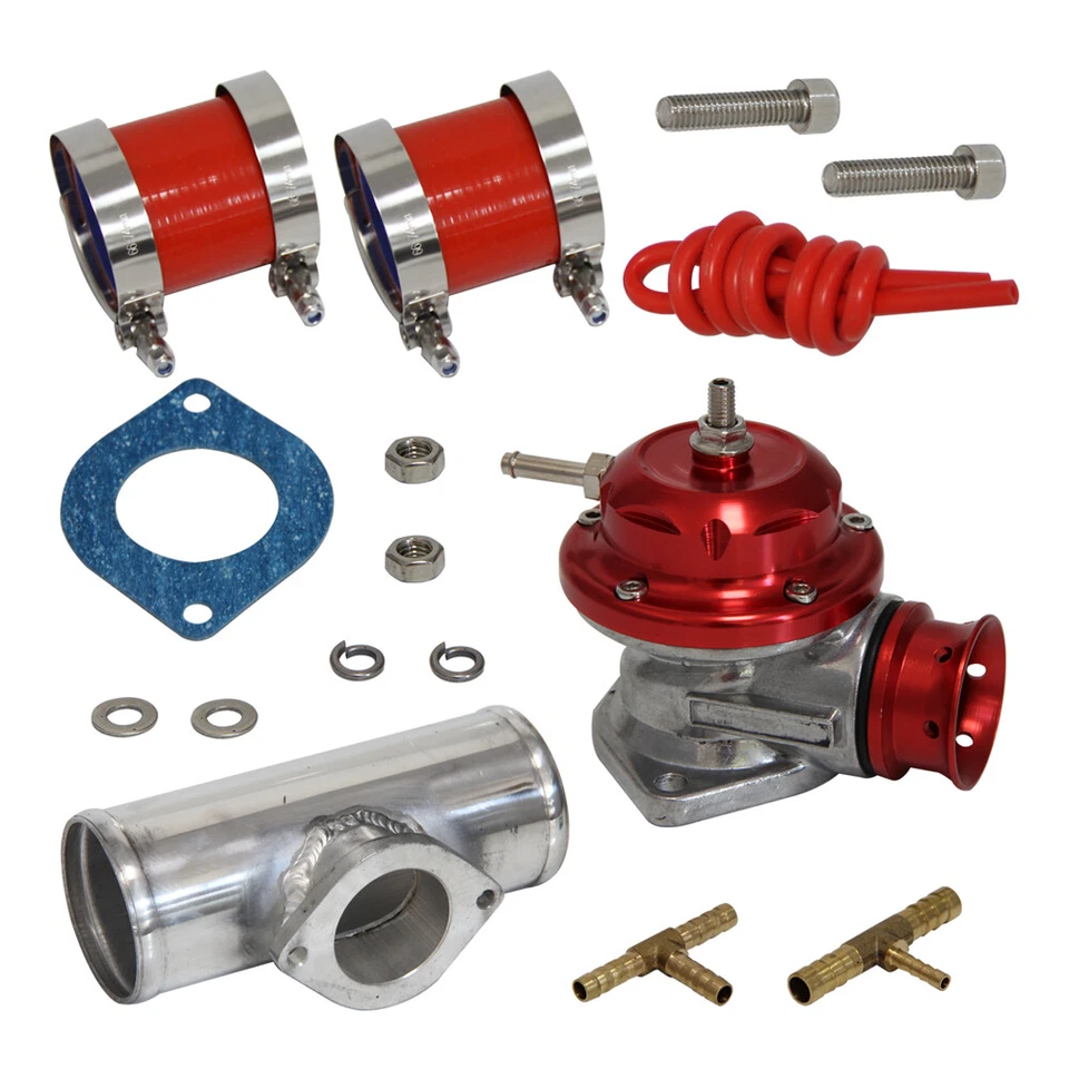 30PSI Blow Off Valve BOV +Type RS 2.36" Flange Pipe Adapter Silicone Hose Kit — 第 4/4 张图片