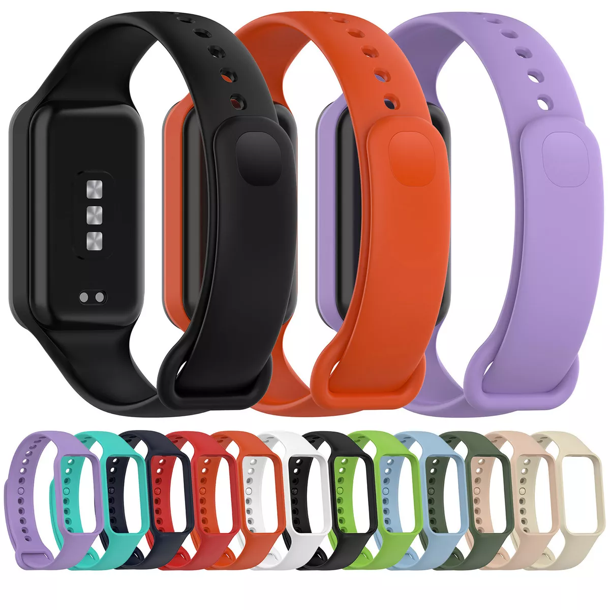 Smart Watch Wristband Silicone Strap for Xiaomi Mi Band 8 Smart Band (Red)  