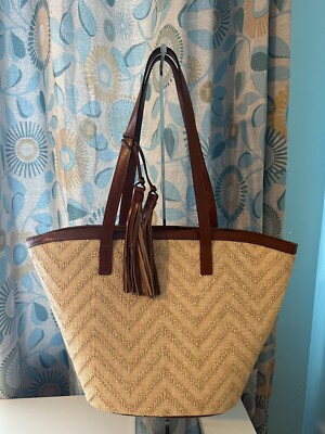 Patricia Nash Marconia Zig-Zag Woven Tote  NWT