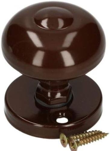 ® Pomello per Porta Ø 55 Mm Marrone Verniciato a Polvere Maniglia Porta Impugnat - Foto 7 di 12