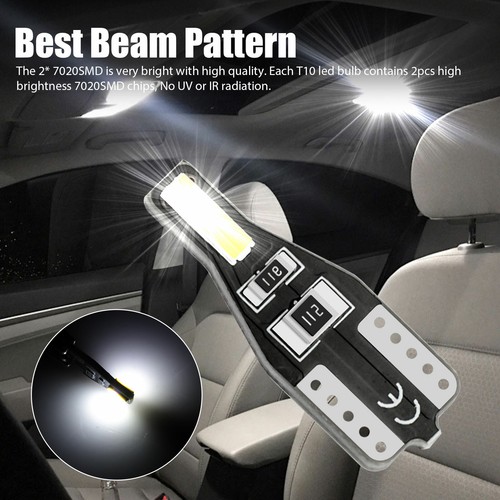 10X T10 194 168 CANBUS LED License Plate Interior Wedge Light Bulbs Bright White - Picture 2 of 10