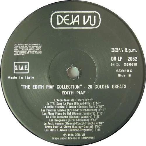 Edith Piaf - The Edith Piaf Collection - 20 Go LP Comp Vinyl Scha - Photo 4/4