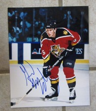 RARE GORD MURPHY AUTOGRAPH SIGNED 8 x 10 COLOR PHOTO FLORIDA PANTHERS POSE #2