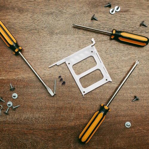 PCI Slot Metal Hard Drive Tray Rear Panel Mount Bracket for Computer Hard - 第 6/12 張圖片