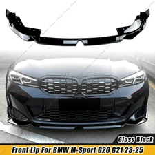 For 2023-2026 BMW M340i G20 LCI M Sport PSM Style Gloss Black Front Bumper Lip