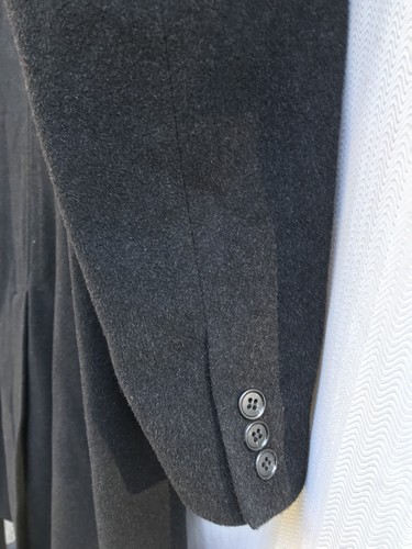 Mens Christian Aujard Italian Cashmere Blend Overcoat Trench Coat Jacket Sz 44 - Picture 5 of 11