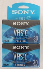 Sony VHS-C Premium Grade Color 30 min Camcorder tapes 2-pack NIB TC-30VHGL