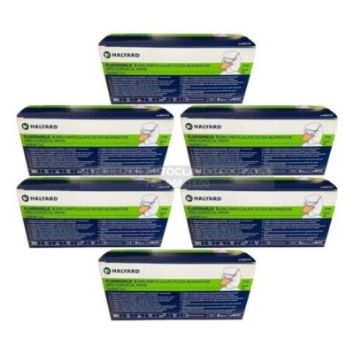 CASE of 210 REGULAR Surgical N95 Respirator Mask Halyard *FLUIDSHIELD*   46727