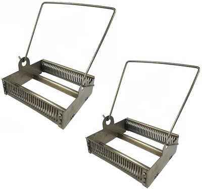 Lot of 2x Miles Stainless Steel 30 Capacity Slide Staining Tray