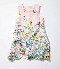 LOFT Littles Border Floral Shift Dress. Little Girls Size XS 3/4  NWT 