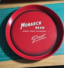 Vintage MONARCH BREWING COMPANY Chicago IL- Beer Metal Serving Tray