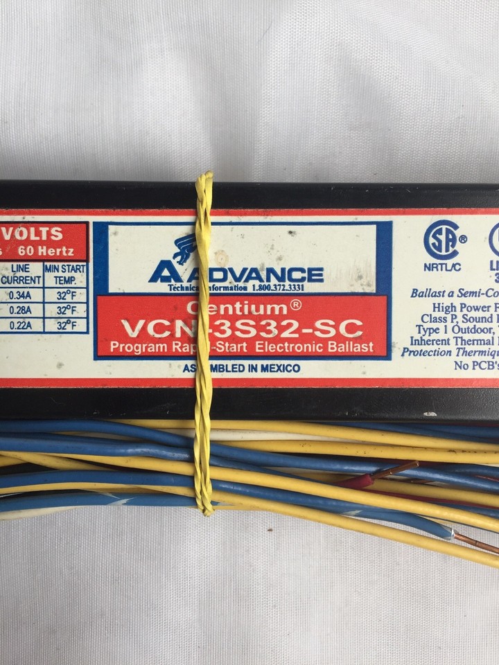 Philips Advance VCN-3S32-SC Program Rapid Start Electronic Ballast | eBay