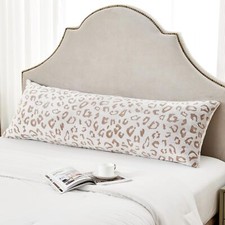 Body Pillow Cover 21x54 Inches Super Soft and Cozy Leopard Print Fleece Long ...