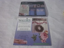 Lot of 2 Vintage Rose Wallies Wallpaper diecut cutouts Wall Furniture Decoupage
