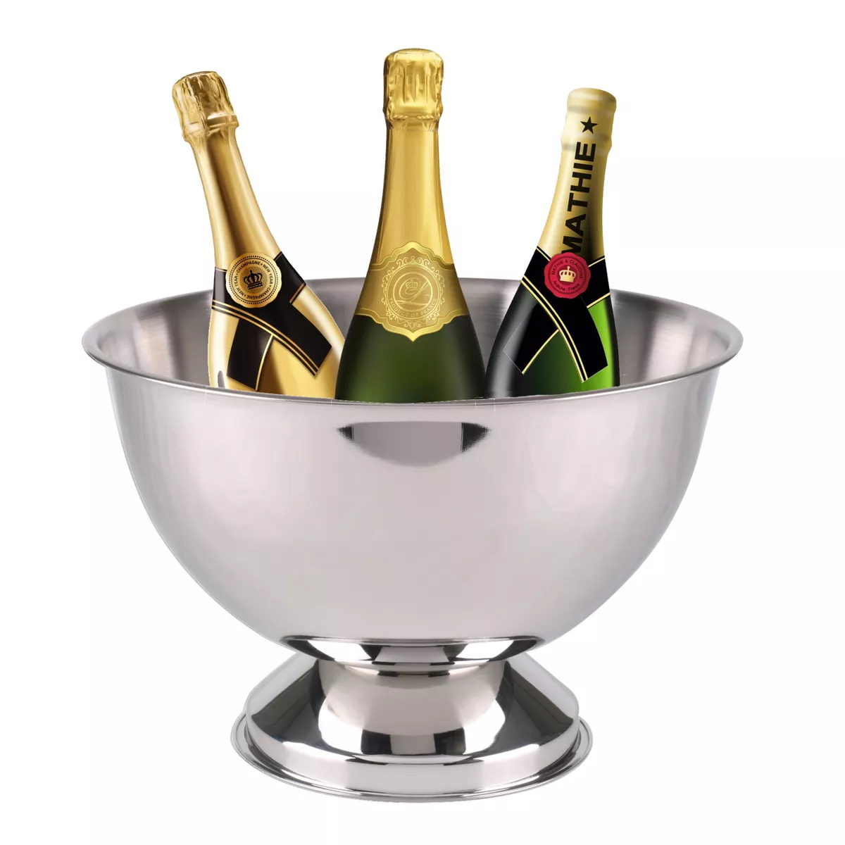 Large Punch Bowl Stainless Steel Champagne Party Wine Beer Ice Bucket Cool Dri