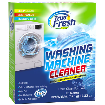True Fresh Washing Machine Cleaning Tablets 25 Pack - Washer Cleaner Tablets