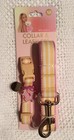 PARIS HILTON STRIPED DESIGN DOG COLLAR & LEASH SET  6 FT  SIZE XS  NEW