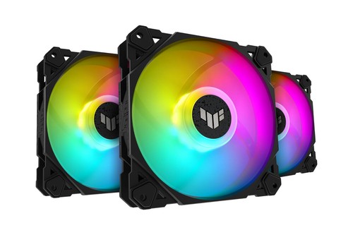 Asus Lots de 3 Ventilateurs TUF Gapming TF120 ARGB Noir - 第 1/9 張圖片