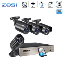 ZOSI H.265+ 8CH 5MP Lite DVR Home 1080P Security Camera System 1TB CCTV system