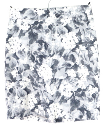 TALBOTS Womens Rayon Cotton Straight Pencil Skirt Floral Lined Multicolor 2P