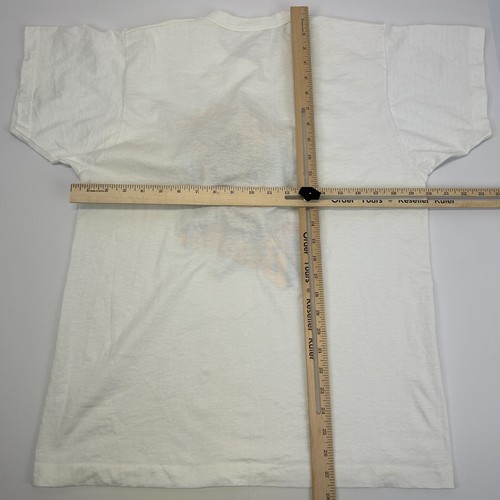 Vintage Bud Man 3D T Shirt Mens M Medium White 80s Beer Budweiser Anheuser Busch - Picture 13 of 13