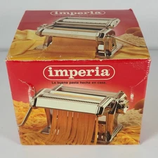 Imperia Pasta Making Machine Stainless Steel Made In Italy Deluxe New Open box