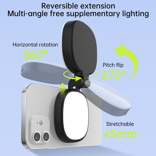 Compact Magnetic Selfie Light with Adjustable LED Fill Light for Devices - Picture 2 of 12