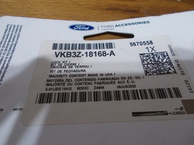 New Ford OEM Truck Tailgate Security Lock VKB3Z-18168-A