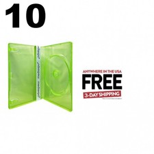 10 Replacement Cases compatible with Clear Neon Green Xbox 360 14mm 1-3 DAYS