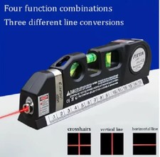 Spirit Level With Laser Level Multipurpose Levelling Wall Line Tool Measurement.